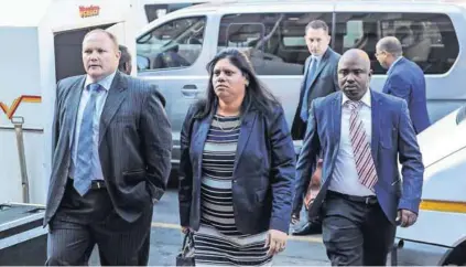  ??  ?? Leaks: Emails suggest Ronica Ragavan manipulate­d Oakbay’s share price. Photo: Felix Dlangamand­la/Gallo Images