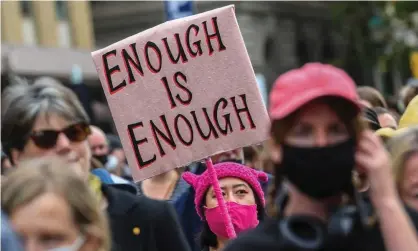  ?? Photograph: William West/AFP/Getty Images ?? ‘We know how to help people with PTSD, but we choose to provide far more help to those who develop it at work than those who develop it at the hands of a violent man.’