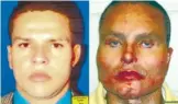  ?? AFP PHOTO/U.S. DEPARTMENT OF JUSTICE/BROOKLYN FEDERAL COURT ?? Before (left) and after photos of former Colombian drug lord Juan Carlos Ramirez Abadia.