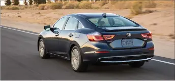  ?? RICHARD RUSSELL PHOTO ?? The 2019 Honda Insight offers all the benefits of a hybrid with few of the drawbacks.