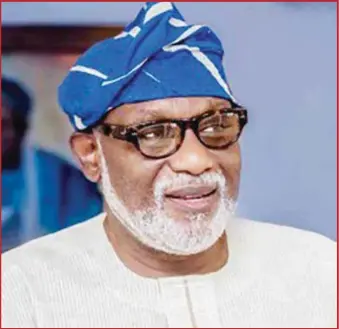  ??  ?? Akeredolu