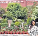  ?? PHOTOS: DHRUV SETHI/HT ?? Nimrat Kaur at the premises of her alma mater, Delhi Public School (Noida)