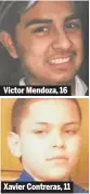  ??  ?? Victor Mendoza, 16Xavier Contreras, 11
