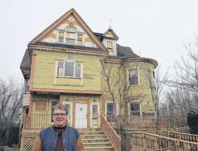  ?? LYNN CURWIN PHOTO ?? Paul Blenkhorn has been busy working on the former John Stanfield Inn. He bought the building this fall and plans to live in it, as well as offer rooms and apartments for rent, once restoratio­n is complete.