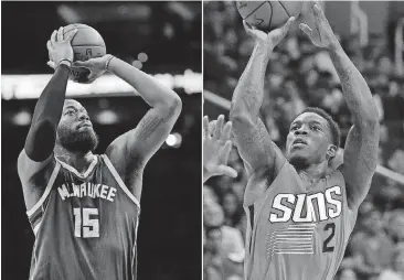  ?? [AP PHOTO] ?? A person with knowledge of the deal says the Phoenix Suns have agreed to trade guard Eric Bledsoe, right, to the Milwaukee Bucks for Greg Monroe and two 2018 draft picks.