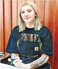  ?? ?? Eleanor Jayne Munro has opened a new tattoo studio in Accrington Market Hall