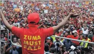  ?? PICTURE: MATTHEWS BALOYI ?? ANGRY: Julius Malema addresses a sea of protesters in Pretoria.