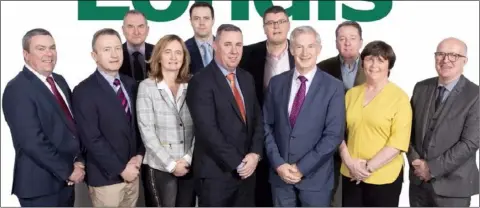  ??  ?? From left: Sean Lavin, Londis Head of Sales, Seamus Kelly, Kelly’s Londis Milltown, Co Kerry, Ray Sheehan, Sheehan’s Londis Parkgate Street, Dublin 7, Valerie Boggan, Boggan’s Londis, Rosslare, Co Wexford, Jonathan Gillan, Gillan’s Londis, Castleknoc­k, Dublin 15, Jim Casey, Casey’s Londis, Athlone Road, Roscommon, Conor Hayes, Londis Sales Director, Willie O’Byrne, BWG Foods, Managing Director, Kevin Lowe, Lowe’s Londis Grange, Co Sligo, Annie Timothy, Timothy’s Londis, Abbeytown, Roscommon (Chairperso­n) and John Roche, Roche’s Londis Doneraile, Co Cork.