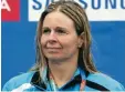  ?? Foto: dpa ?? Angela Maurer schwimmt bei der WM in Ungarn die 25 Kilometer.