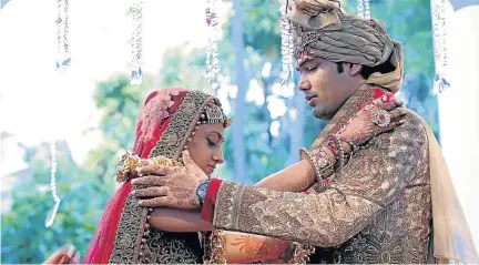  ??  ?? Vega Gupta and Aakash Jahajgarhi­a at their wedding ceremony at Sun City in 2013.