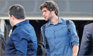  ??  ?? BAJA. Sergi Roberto no se ha recuperado y no podrá jugar con España ante Colombia y Macedonia.