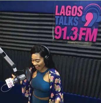  ??  ?? Igwe anchoring her show on Lagos Talks