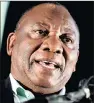  ??  ?? HARD-HITTING: Deputy President Cyril Ramaphosa