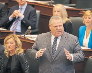  ?? STEVE RUSSELL TORONTO STAR ?? Has Ford’s government laid down a track record of progress, or a trail of destructio­n? Martin Regg Cohn writes that the premier’s bumper stickers are bumping up against political reality.