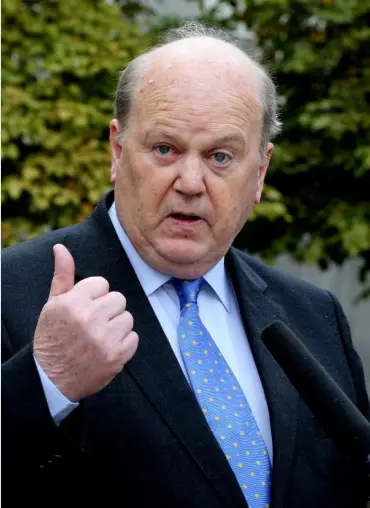  ??  ?? Finance Minister Michael Noonan looks poised to subsidise first-time buyers in the Budget
