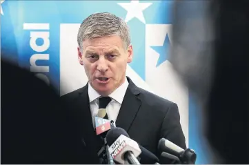  ?? PHOTO: /GETTY IMAGES ?? New Zealand Prime Minister, Bill English, speaks to media after his first State of the Nation speech at the Rotary Club of Auckland on Thursday in Auckland. Mr English addressed his economic plans for 2017.