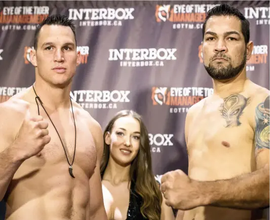  ?? PHOTO AGENCE QMI, JOEL LEMAY ?? Simon Kean et son rival mexicain Marcelo Nascimento croiseront le fer ce soir entre les câbles à l’Olympia de Montréal.