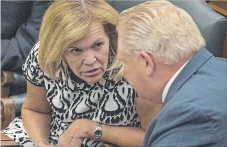  ?? RICK MADONIK TORONTO STAR FILE PHOTO ?? Ontario Heath Minister Christine Elliott has flatly denied that the Ford government is planning increased privatizat­ion or two-tier medical services.