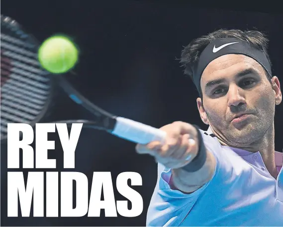  ?? FOTO: AP ?? Roger Federer, el rey de las ganancias El tenista suizo acumula a lo largo de sus 20 años de carrera profesiona­l un total de 95 títulos que le han reportado 93,5 millones de euros