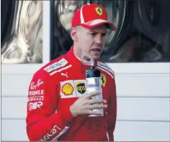  ??  ?? TENSIÓN. Vettel está pasando un momento duro en su carrera en F1.