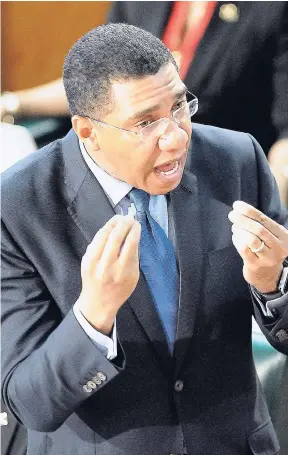  ?? FILE ?? Andrew Holness is under pressure for failing to respond to claims by the OCG of multiple breaches in the controvers­ial election-time bush-clearing project of November 2016.