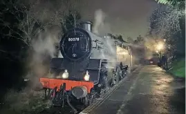  ??  ?? During its first weekend at the Spa Valley Railway, BR Standard 4MT 2-6-4T No. 80078, hauled service trains on which tickets issued by operator Southern for the adjacent Uckfield line were honoured. CHARLIE RALPH