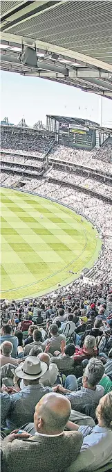  ??  ?? Packed house: The MCG crowd watch the fourth Test get under way