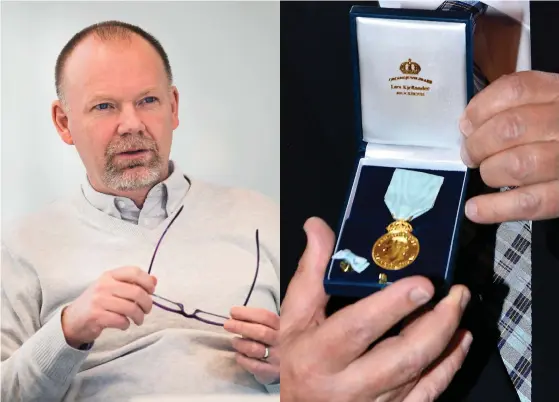  ?? Bild: THOR BALKHED OCH ANDERS WIKLUND/TT ?? TVÅ MEDALJER. Inbrottet hos Anders Ynnerman i Läjet är uppklarat. Den stulna seglingsme­daljen hittades och hans kungamedal­j (bilden) är i Norrköping.