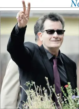  ?? PICTURE: EPA ?? Hollywood actor Charlie Sheen has admitted that he is HIV-positive. He said he had paid people more that $10 million (R143 million) to keep them quiet about his condition.