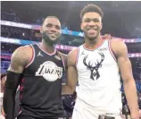  ?? FE ?? LeBron James y Giannis Antetokoun­mpo.