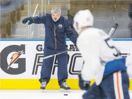  ?? CODIE McLACHLAN/THE CANADIAN PRESS ?? Edmonton Oilers head coach Todd McLellan said his start in the SJHL offered a wealth of experience.