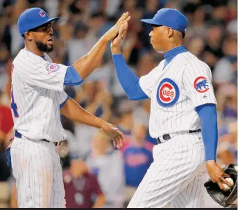  ?? GETTY IMAGES ?? Dexter Fowler (izq.) y Aroldis Chapman (der.) podrían cambiar de aires para la siguiente temporada.