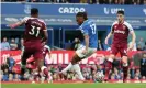  ?? Jan Kruger/Getty Images ?? Alex Iwobi fluffs a golden chance to put Everton ahead against West Ham. Photograph: