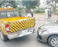  ?? ?? Scene of the accident between the VIO vehicle and the Toyota vehicle