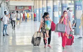  ?? RAVI KUMAR/HT ?? After screening passengers at different entry points to the tricity, including the airport, bus stands and railway stations, the informatio­n will be shared with all stakeholde­rs, said the UT adviser.