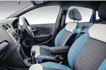  ??  ?? THE Mswenko interior with its Ocean Blue seats and silver dashboard.