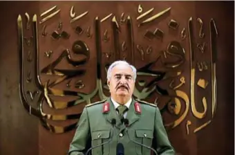  ?? © afp ?? generaal Khalifa Haftar