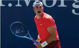  ?? Photograph: Frey/TPN/Getty Images ?? Jack Draper upset home favourite Michael Mmoh in the third round of the US Open 6-4, 6-2, 3-6, 6-3.