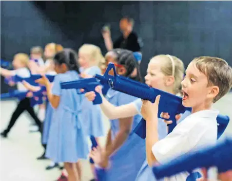  ??  ?? Pupils from a primary school in Birmingham spent two hours at a West Midlands Police firearms training facility in Aston. Some parents expressed concern at the visit