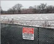  ?? ARMANDO L. SANCHEZ/CHICAGO TRIBUNE ?? A constructi­on site is fenced off in Jackson Park near the proposed Obama Presidenti­al Center on Jan. 28, 2020.