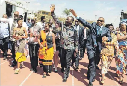  ??  ?? Happier days: President Cyril Ramaphosa has reportedly given North West Premier Supra Mahumapelo (right) an ultimatum to quit before the NEC recalls him. Photo: Gallo Images/Sowetan/Peter Mogaki