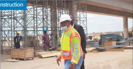  ?? Photo: Emmency Nuukala ?? On schedule… Works and transport Minister John Mutorwa on Monday conducted site visits on various roadworks in and around Windhoek.