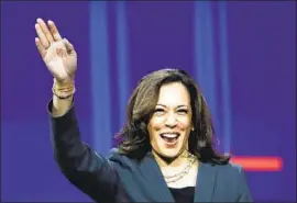  ?? Chris Carlson Pool Photo ?? SEN. KAMALA HARRIS was among a dozen candidates courting party leaders and activists at California Democrats’ gathering in Long Beach over the weekend.