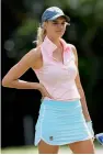 ?? — AFP ?? Model and actress Kelly Rohrbach during a golf tournament prior to the Sony Open in Hawaii at Waialae Country Club in Honolulu, Hawaii.