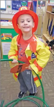  ?? PHOTO SUBMITTED ?? We have many firefighte­rs at Pioneer Preschool!