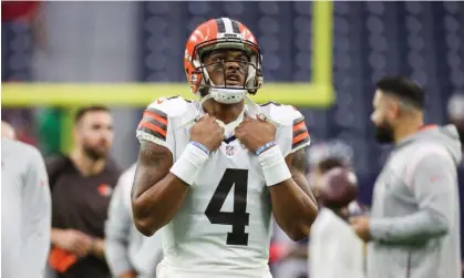  ?? Photograph: Troy Taormina/USA Today Sports ?? Deshaun Watson before his first game for the Browns.