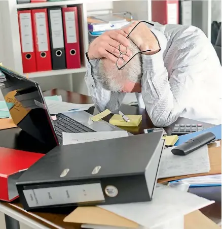  ??  ?? Sick and stressed workers are costing employers.