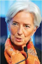  ??  ?? IMF President, Christine Lagarde.