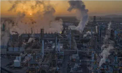  ?? ?? The price marks a return to oil prices pushing through the $100-mark since Russia invaded Ukraine. Photograph: David McNew/Getty Images