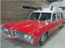  ??  ?? Fraser Field’s restored 1969 Pontiac ambulance participat­ed in the 2000 and 2010 Coast to Coast tours.